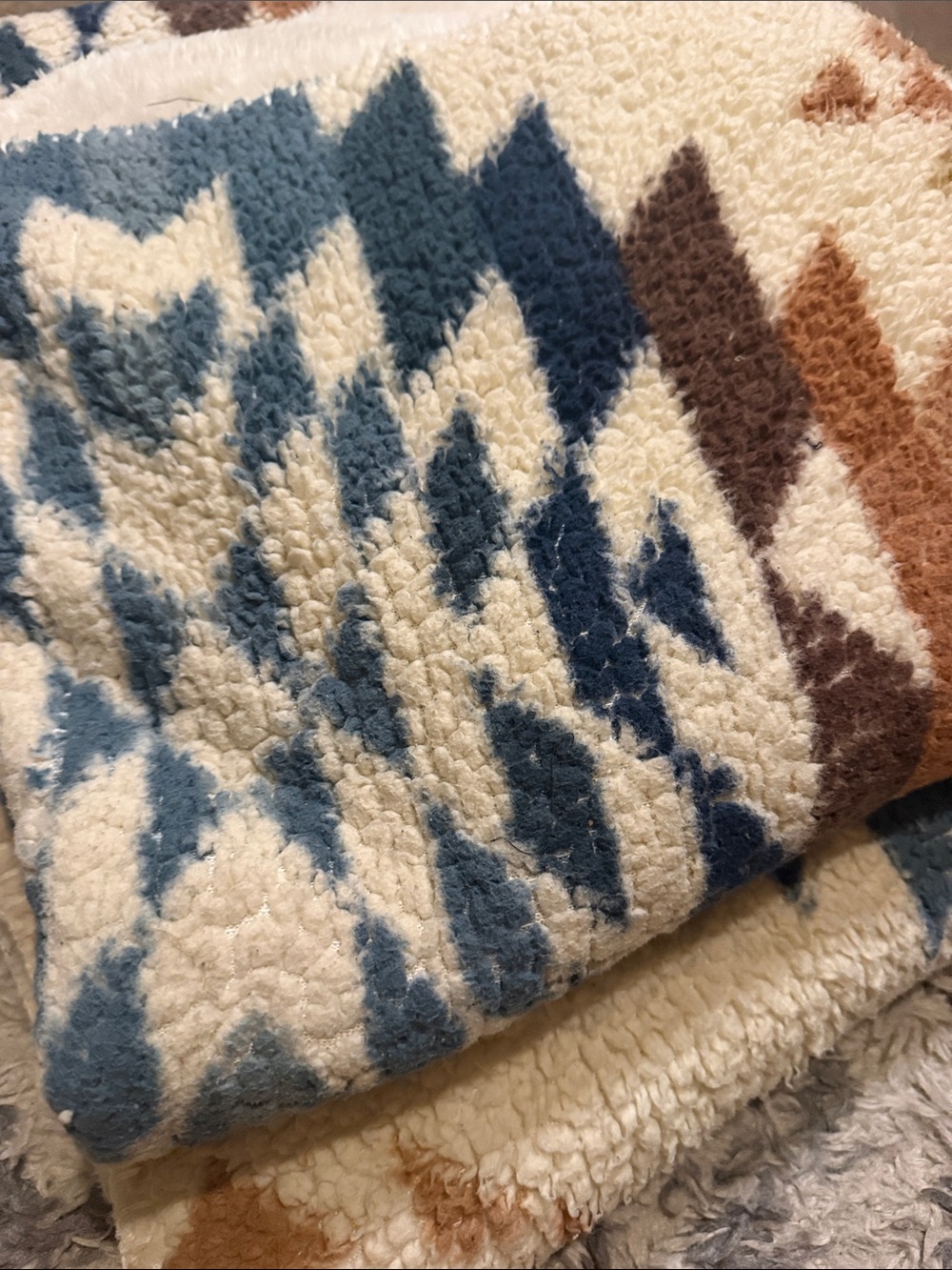 Pendleton Peak Canyon Multicolor Sherpa Throw Fleece Blanket Southwest Aztec - Picture 5 of 17